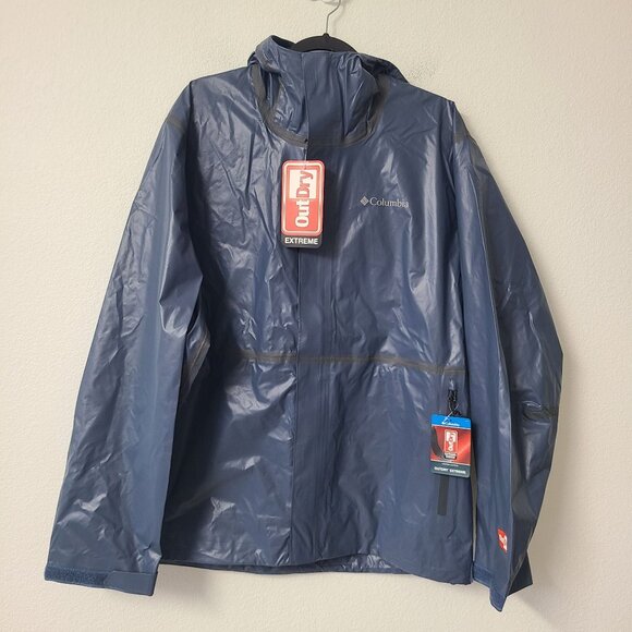 Columbia Outdry Extreme Hikelite Shell Jacket WM0272-478 Size S Blue